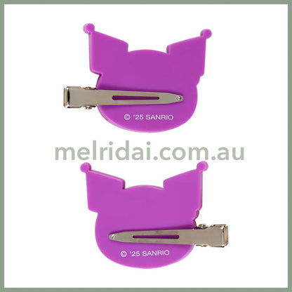 SANRIO | Kuromi Tanned Bangs Clip Hair Clip Set of 2 15×10.5×3.5cm (Endless Summer Vacation / Coconut Vacation