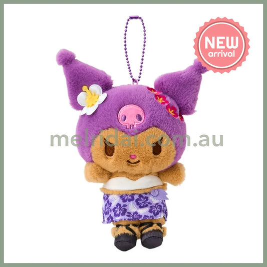 SANRIO | Kuromi Tanned Mascot Holder Plush Keychain Bag Charm 14×7×17cm (Endless Summer Vacation / Coconut Vacation