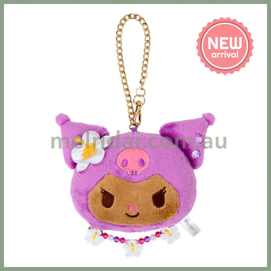 SANRIO | Kuromi Tanned Plush Keychain Mirror Mascot Charm 19×5×9cm (Endless Summer Vacation / Coconut Vacation
