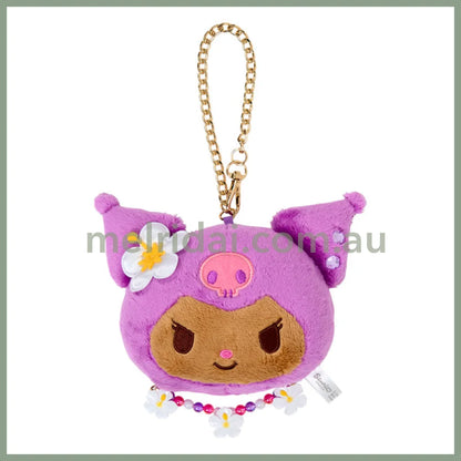 SANRIO | Kuromi Tanned Plush Keychain Mirror Mascot Charm 19×5×9cm (Endless Summer Vacation / Coconut Vacation