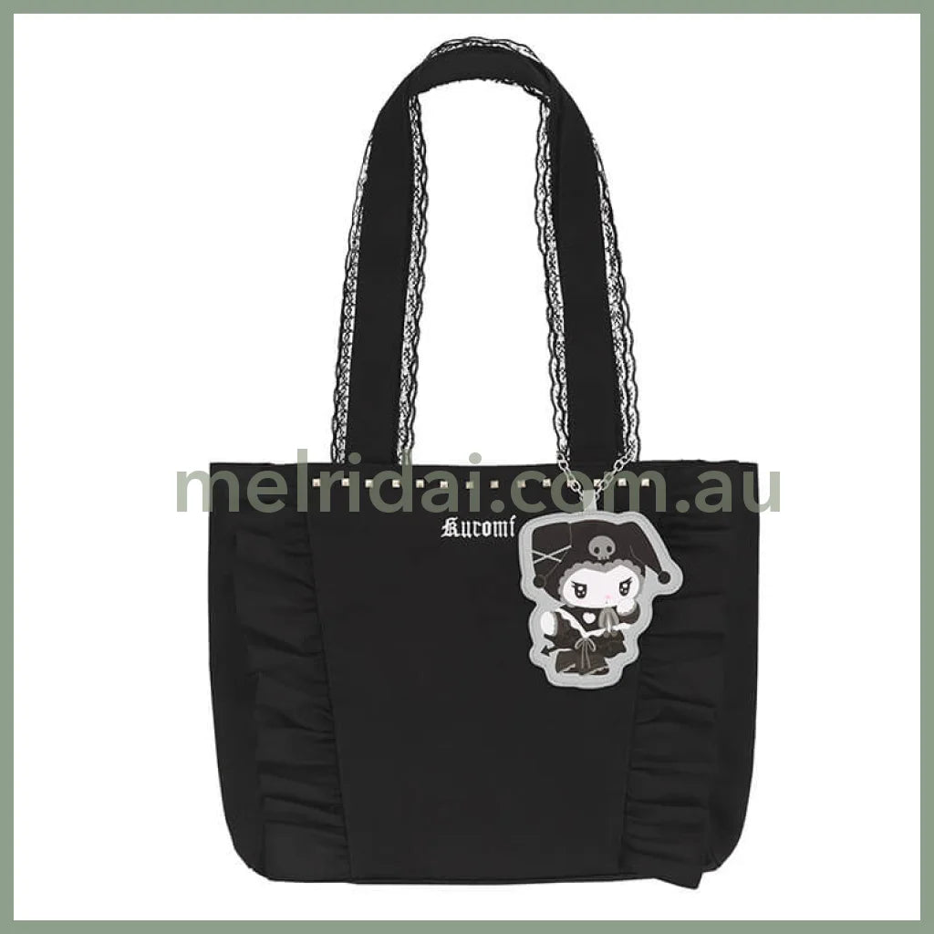 Sanrio | Kuromi Tote Bag With Mascot Charm W330 × H300 D100Mm Twin Idol (Transparent Zipper Bag