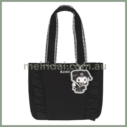 Sanrio | Kuromi Tote Bag With Mascot Charm W330 × H300 D100Mm Twin Idol (Transparent Zipper Bag