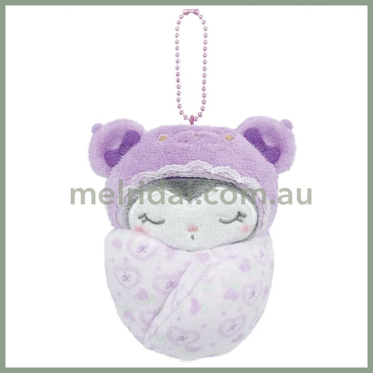 Sanrio | Kuromi Wrap-Around Swaddle Mascot Latte Bear Baby 5.0 X 12.0 12.0Cm