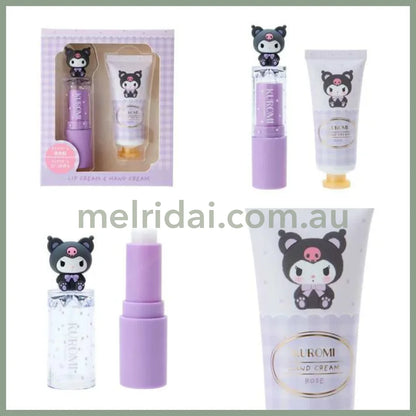 Sanrio | Lip Balm With Mascot 3.8G + Hand Cream 20G Kuromi