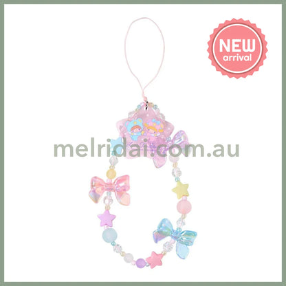 SANRIO | Little Twin Stars Beaded Hand Strap Phone Charm 80×12×125mm (Starry Sky Angel 50th Anniversary)