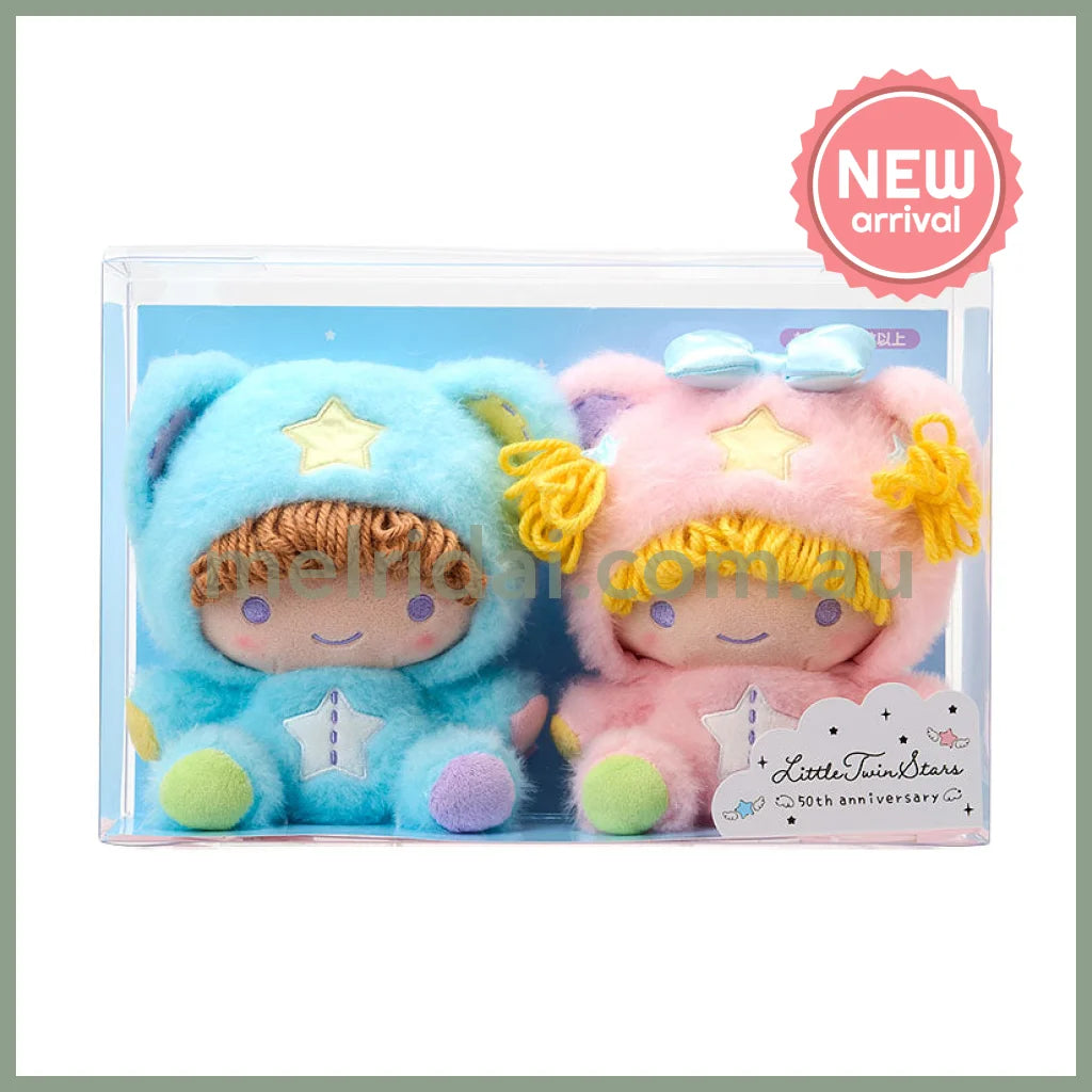 SANRIO | Little Twin Stars Kiki & Lala Plush Toy Set 300×120×197mm (Starry Sky Angel 50th Anniversary)