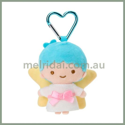 SANRIO | Little Twin Stars - Kiki Plush Mini Mascot Holder with Heart Carabiner Bag Charm 6×4×10cm