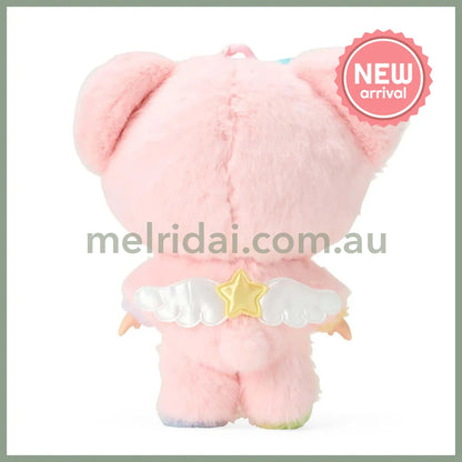 SANRIO | Little Twin Stars Lala Fine Face Puff Bear Costume Mascot Holder Bag Charm Keychain 130×80×160mm (Starry Sky