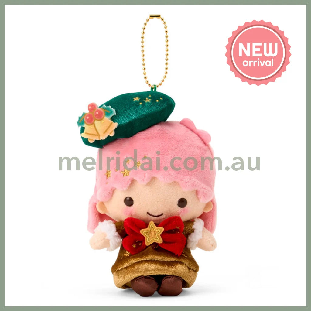 SANRIO | Little Twin Stars Lala Mascot Holder Bag Charm Plush Keychain 130×75×100mm (Christmas 2025)