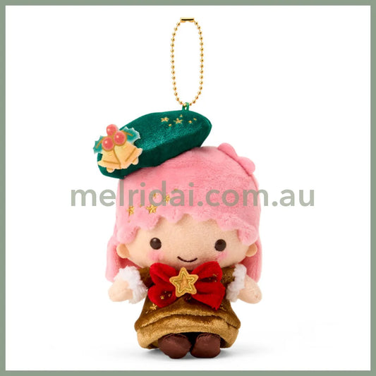 SANRIO | Little Twin Stars Lala Mascot Holder Bag Charm Plush Keychain 130×75×100mm (Christmas 2025)