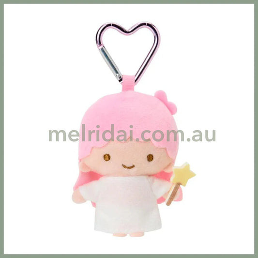 SANRIO | Little Twin Stars - Lala Plush Mini Mascot Holder with Heart Carabiner Bag Charm 6×4×10cm