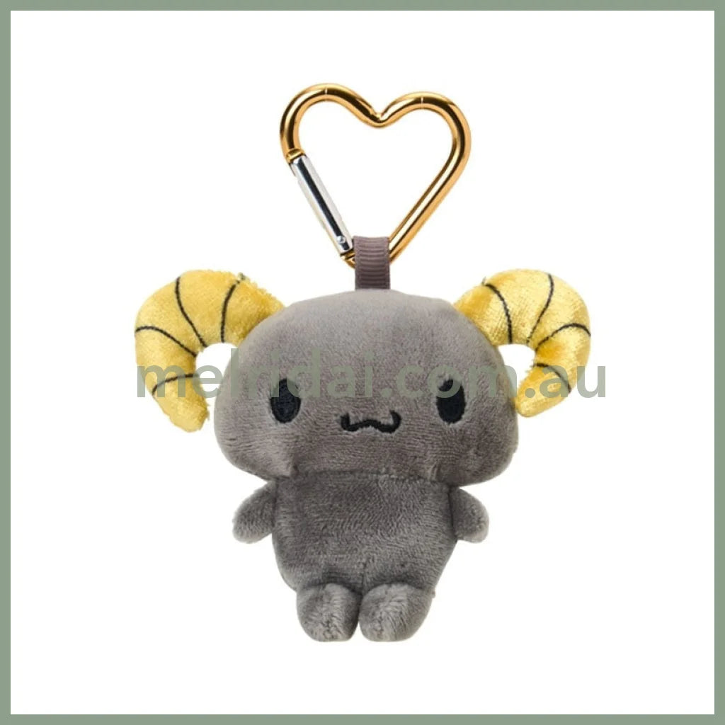 SANRIO | Lloromannic Berry Plush Mini Mascot Holder with Heart Carabiner Bag Charm 6×4×10cm