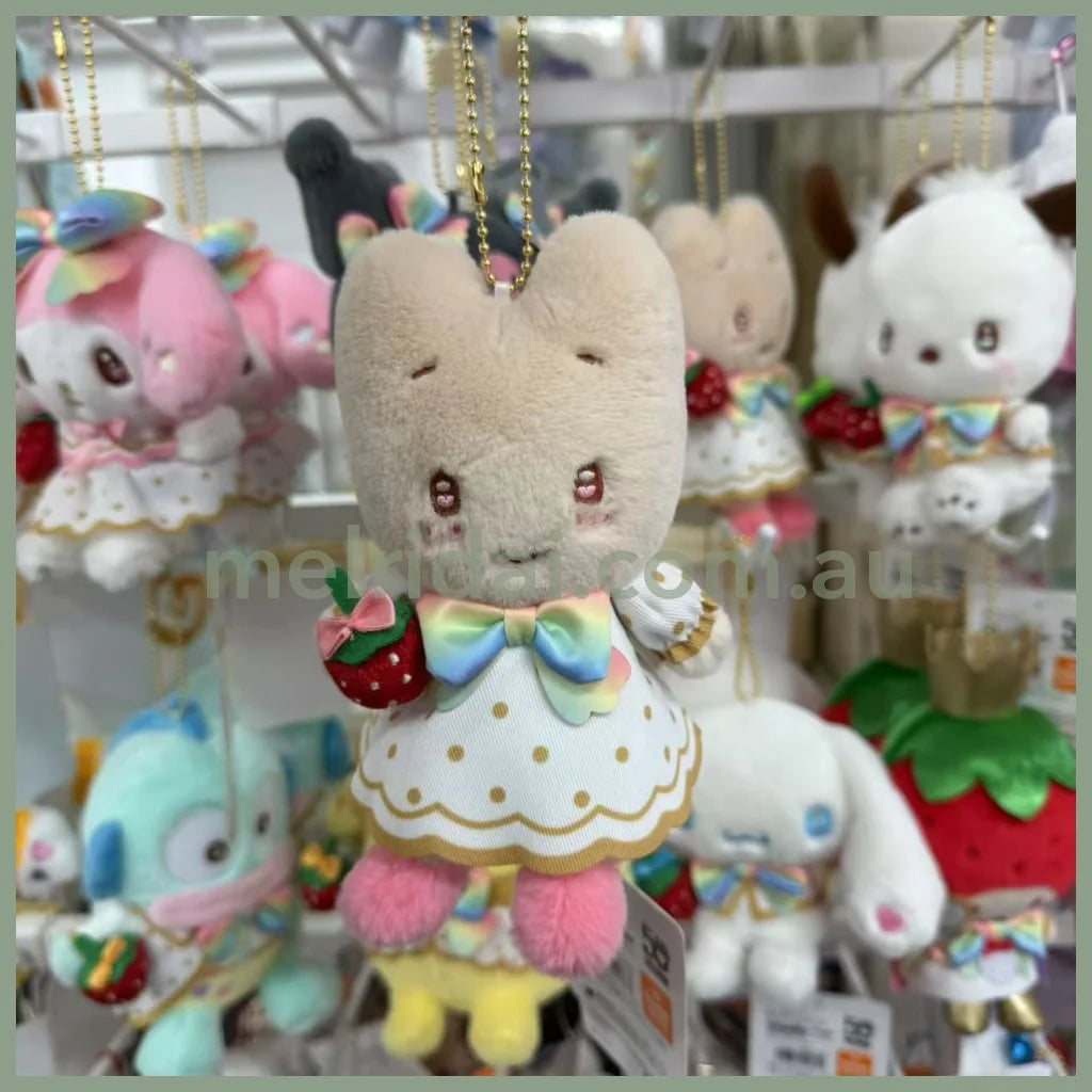SANRIO | Marron Cream Mascot Holder Plush Keychain Bag Charm 11×15.5×7.5cm (50th Anniversary Strawberry/Ichigo