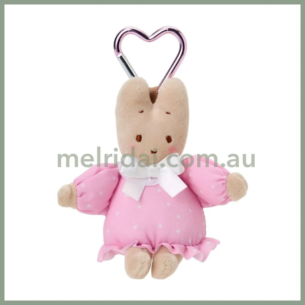 SANRIO | Marron Cream Plush Mini Mascot Holder with Heart Carabiner Bag Charm 6×4×10cm