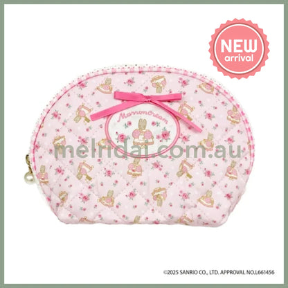 SANRIO | Marron Cream Quilted Round Pouch 130x200x60mm (Pink)
