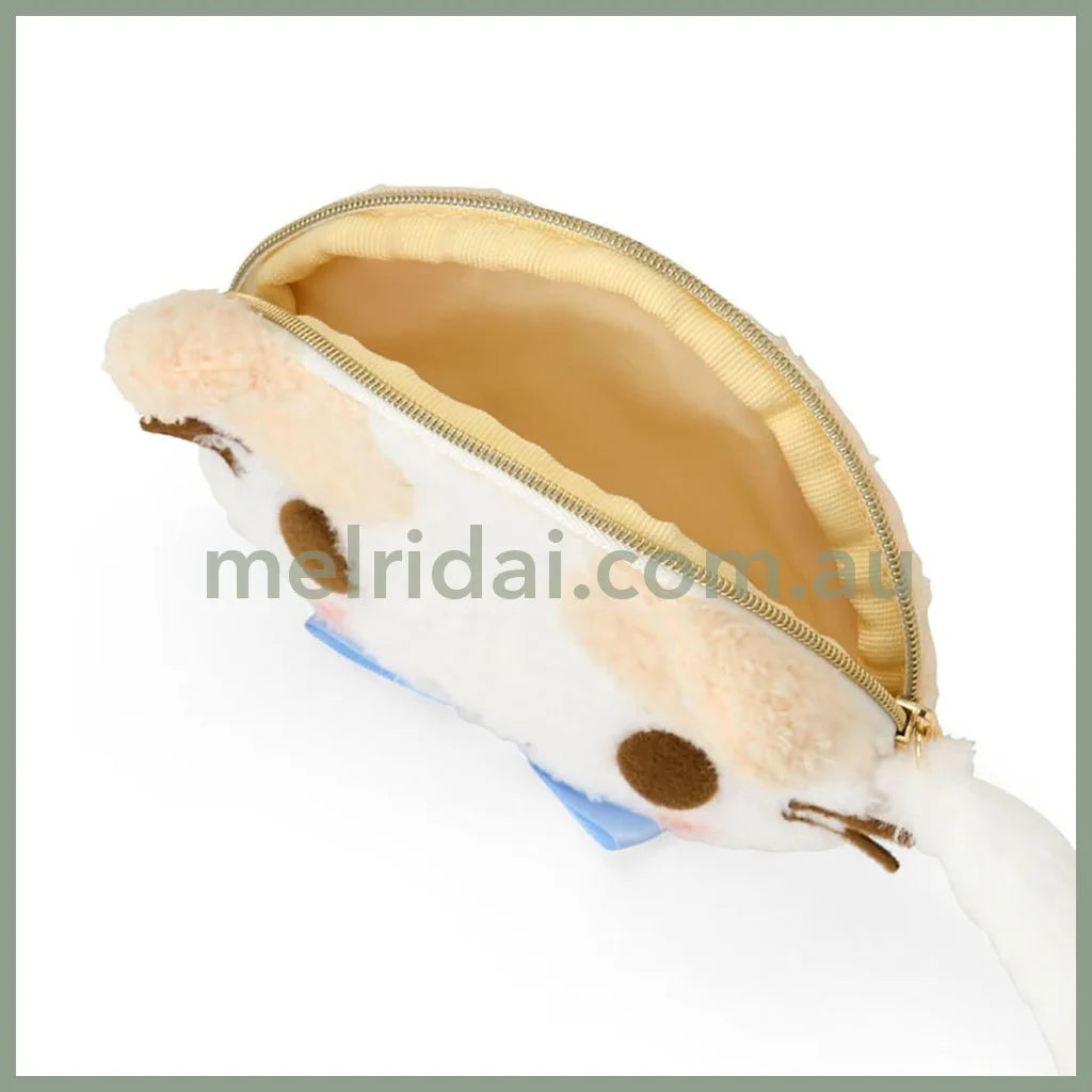 SANRIO | Marshmallow-Like Fluffy Kitty Face-shaped Pouch tail Charm W14 x H10.5 x D2 cm (Cat Club)