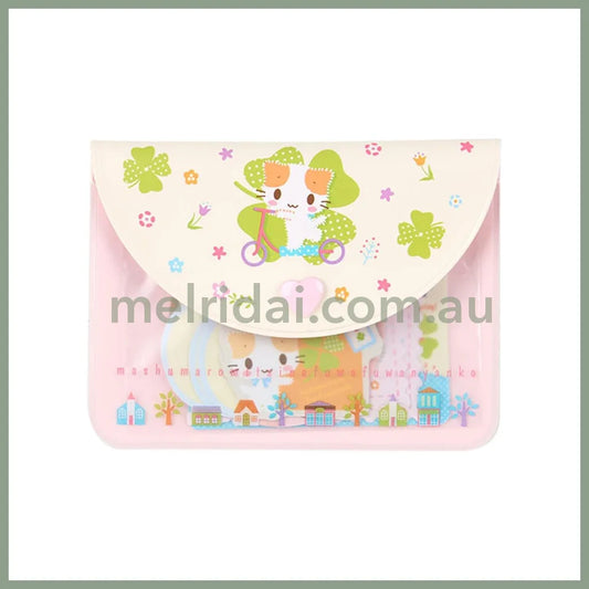 SANRIO | Marshmallow-Like Fluffy Kitty Sticker & Case Set 10.9 x 8.2 x 1cm (Cat Club)