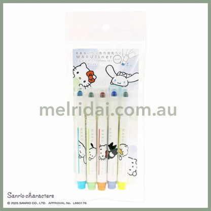SANRIO | Maruliner Five-Color Set W80×H190×D15mm (Drink)