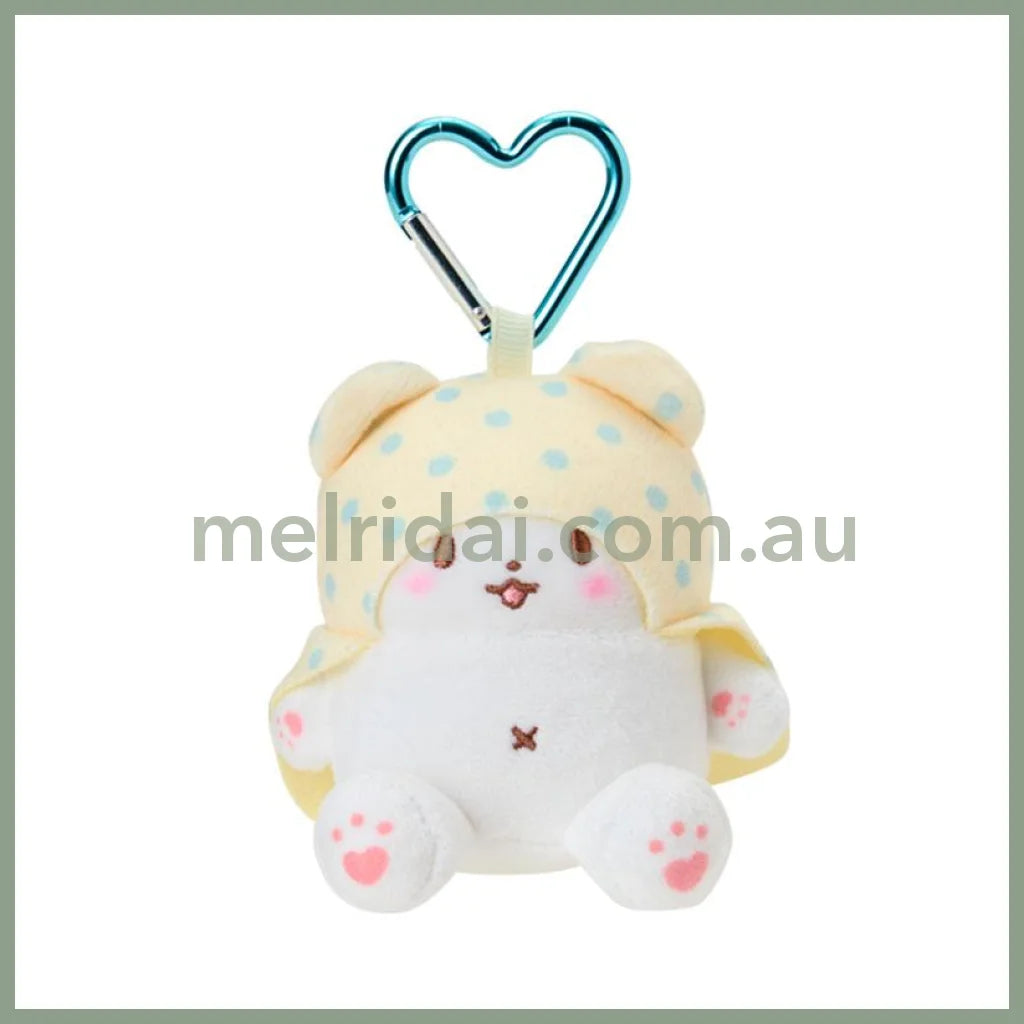 SANRIO | Marumofubiyori Plush Mini Mascot Holder with Heart Carabiner Bag Charm 6×4×10cm