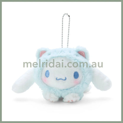 Sanrio | Mascot Holder (Love Neko Series) 10×17×9.5Cm 日本三丽鸥 趴趴毛绒玩偶挂件/包挂/钥匙链（变装猫咪日） 玉桂狗Cinnamoroll