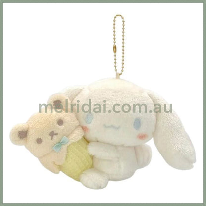 Sanrio | Mascot Holder Plush Keychain Cinnamonroll With Ice Cream Bear 10×16.5×7.5Cm(Relaxed