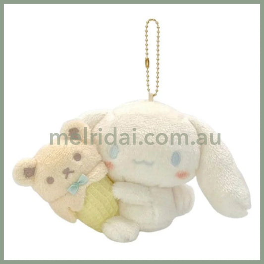 Sanrio | Mascot Holder Plush Keychain Cinnamonroll With Ice Cream Bear 10×16.5×7.5Cm(Relaxed