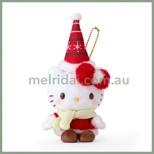 Sanrio | Mascot Holder Plush Keychain Hello Kitty 19.4 X 9.0 5.8Cm (Christmas 2024)