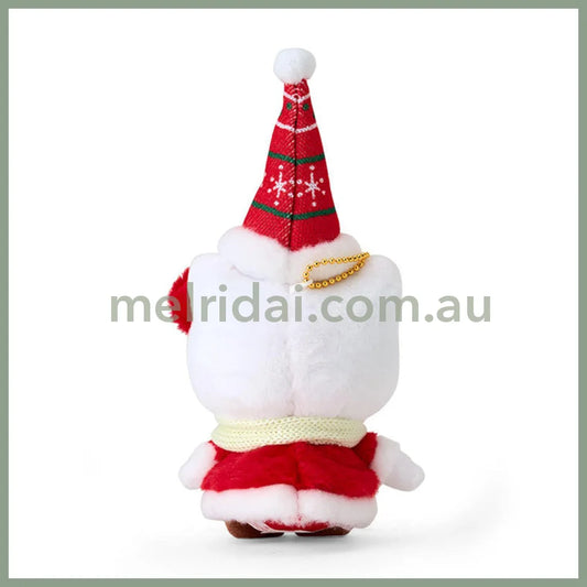 Sanrio | Mascot Holder Plush Keychain Hello Kitty 19.4 X 9.0 5.8Cm (Christmas 2024)