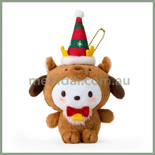 Sanrio | Mascot Holder Plush Keychain Pochacco 19.3 X 13.3 8.7Cm (Christmas 2024)