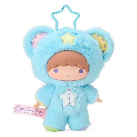 SANRIO | Little Twin Stars Kiki Fine Face Puff Bear Costume Mascot Holder Bag Charm Keychain 130×80×160mm (Starry Sky