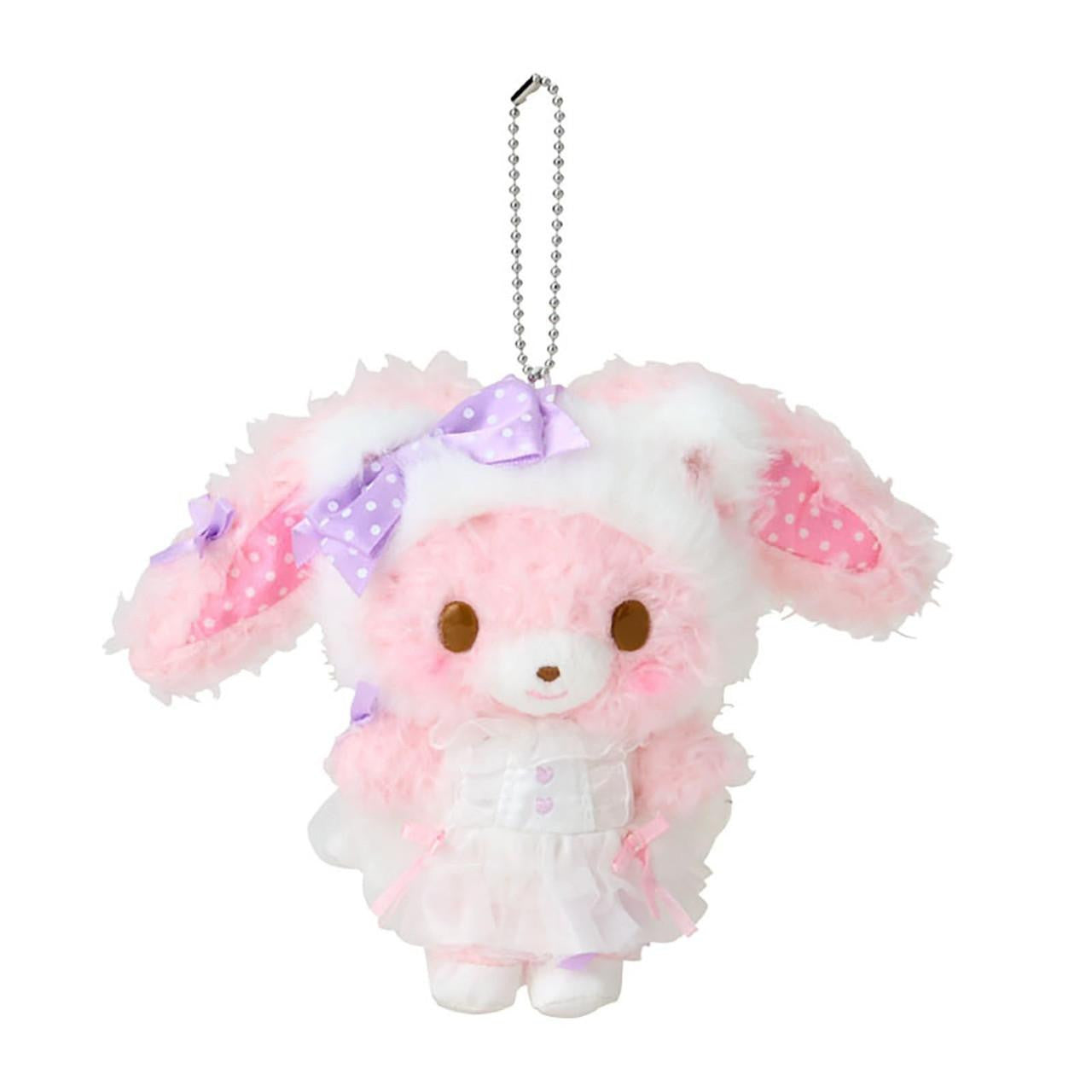 【Limite 1/customer】SANRIO | Bonbonribbon Mascot Holder Plush Keychain 15.4 x 12.2 x 6.8cm (White Cat Ballerina)