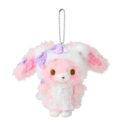 【Limite 1/customer】SANRIO | Bonbonribbon Mascot Holder Plush Keychain 15.4 x 12.2 x 6.8cm (White Cat Ballerina)
