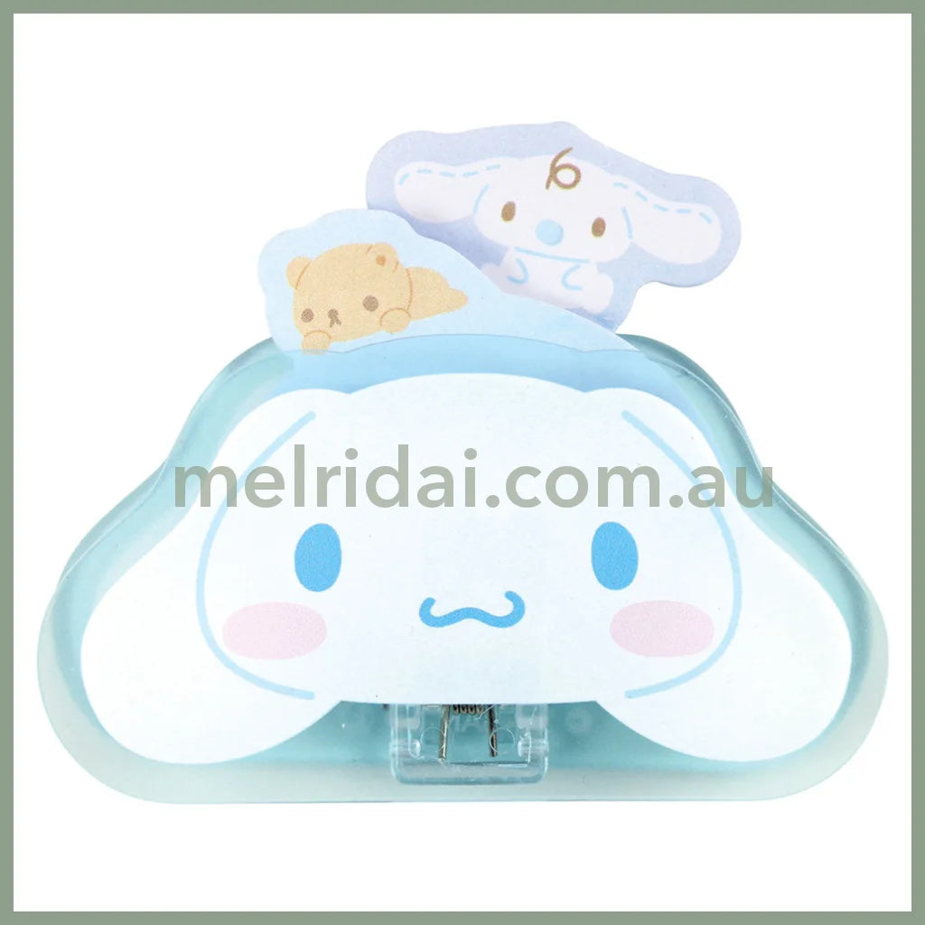 SANRIO | Memo Clip Stand & Memo Pad Peek-A-Boo Paper Clip H60×W70×D20mm (Cinnamoroll)