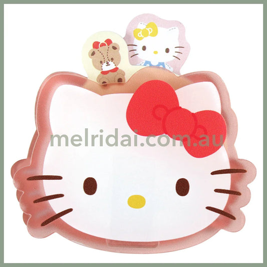 SANRIO | Memo Clip Stand & Memo Pad Peek-A-Boo Paper Clip H60×W70×D20mm (Hello Kitty)