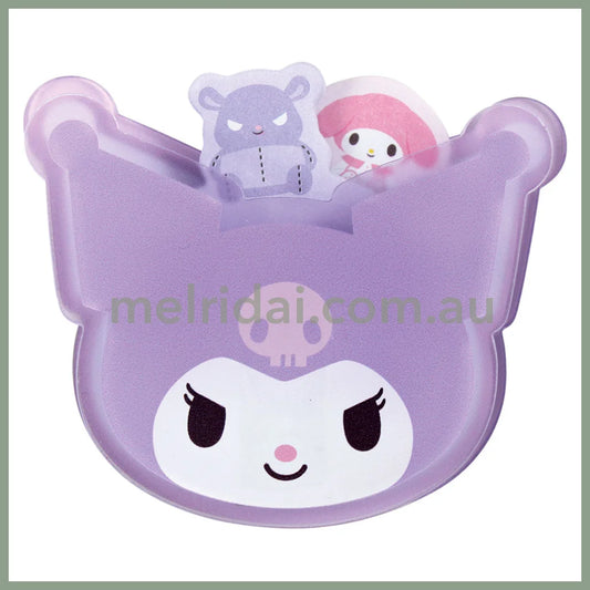 SANRIO | Memo Clip Stand & Memo Pad Peek-A-Boo Paper Clip H60×W70×D20mm (Kuromi)