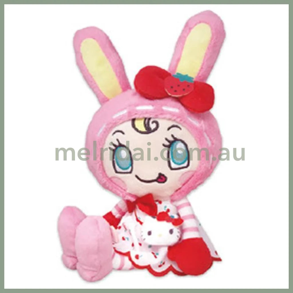 Sanrio × Mezzo Piano | Berrier-chan Hello Kitty Cherry Dress Plush Toy Plush Doll 280mm (Sitting)