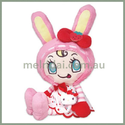 Sanrio × Mezzo Piano | Berrier-chan Hello Kitty Cherry Dress Plush Toy Plush Doll 280mm (Sitting)