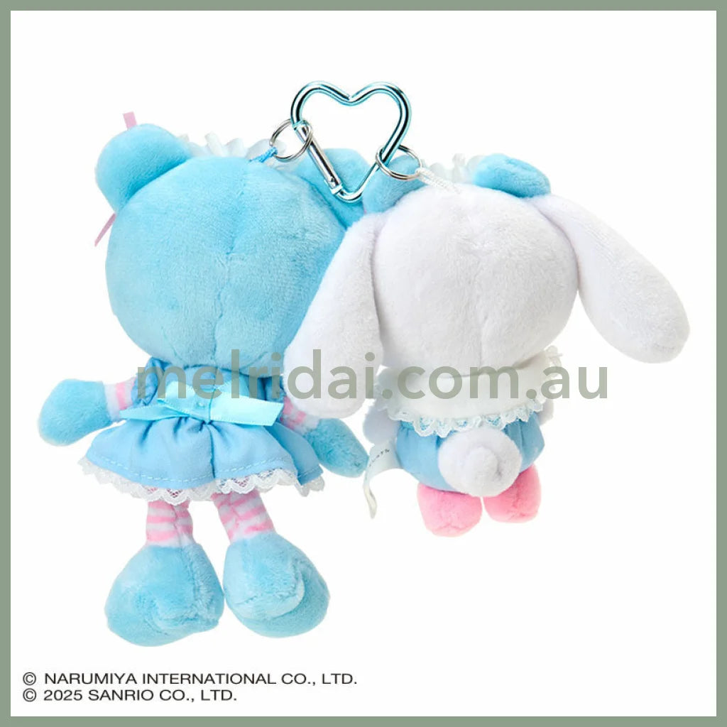 Sanrio × Mezzo Piano | Cinnamoroll & Berrie Mascot Holder Bag Charm Plush Keychain (Blue)