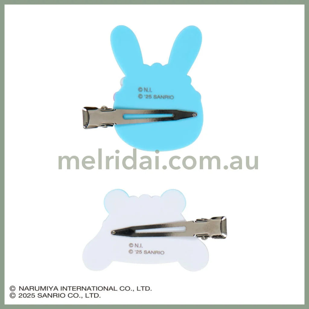 Sanrio × Mezzo Piano | Cinnamoroll Hair Clip Set 45×10×50mm (Blue Rabbit)