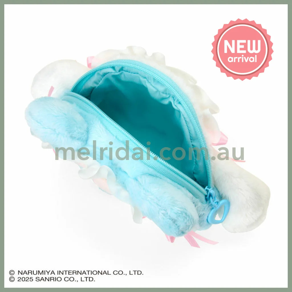 Sanrio × Mezzo Piano | Cinnamoroll Reversible Face-shaped Pouch 130×50×100mm (Blue)