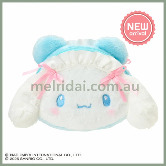 Sanrio × Mezzo Piano | Cinnamoroll Reversible Face-shaped Pouch 130×50×100mm (Blue)