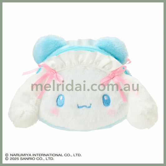 Sanrio × Mezzo Piano | Cinnamoroll Reversible Face-shaped Pouch 130×50×100mm (Blue)