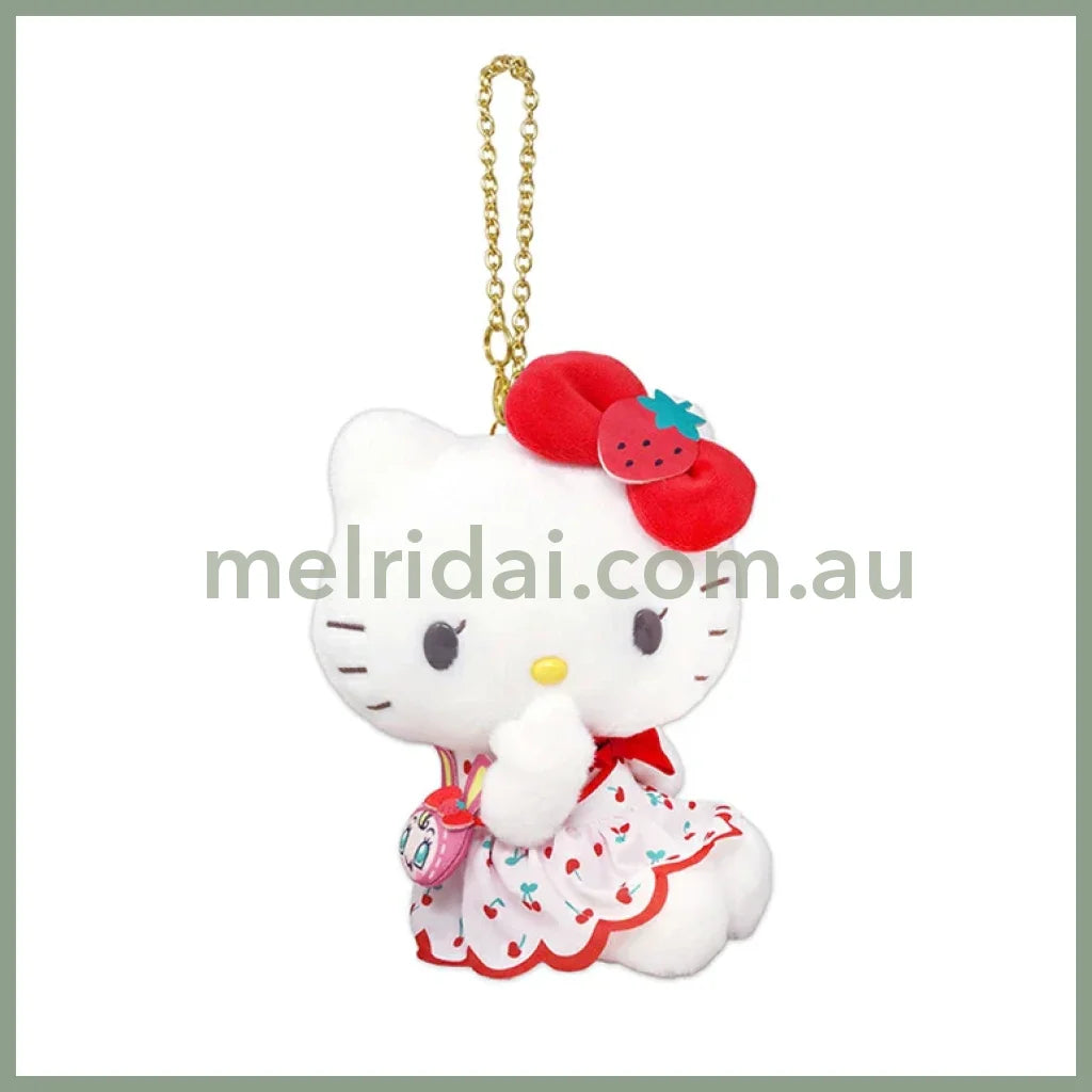 Sanrio × Mezzo Piano | Hello Kitty Berrier-chan Cherry Dress Mascot Holder Bag Charm Keychain 150mm
