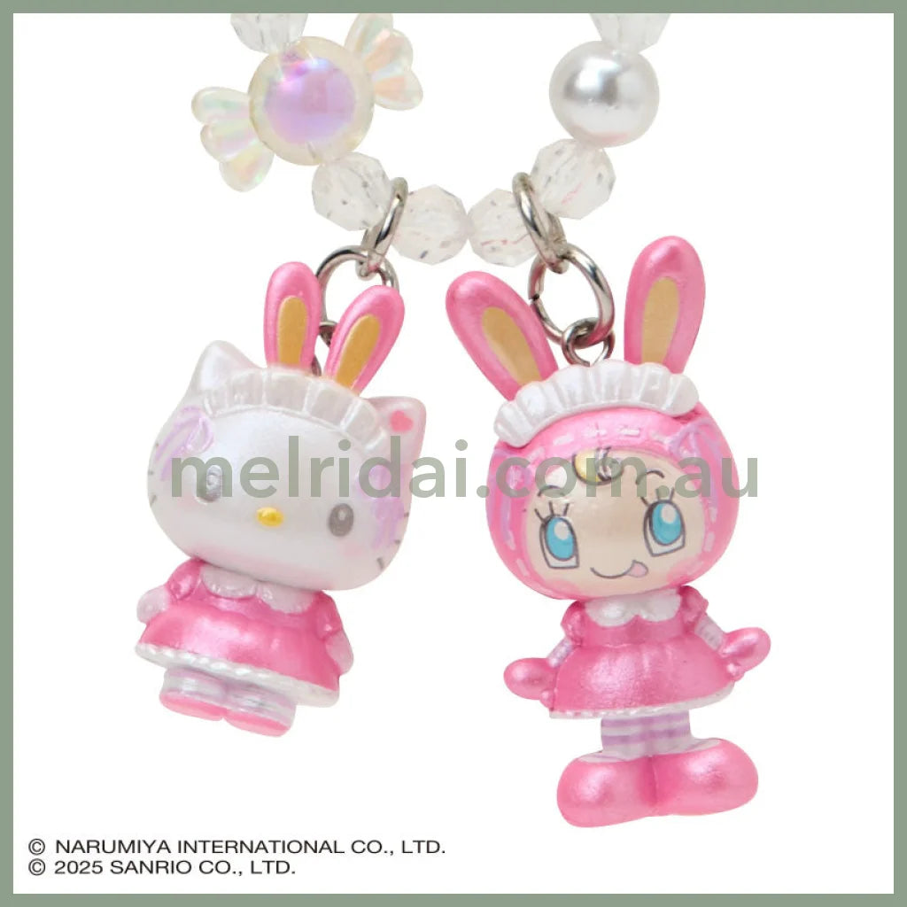 Sanrio × Mezzo Piano | Hello Kitty Phone Holder Keychain with Key Ring Charm 20×15×40mm (Pink)