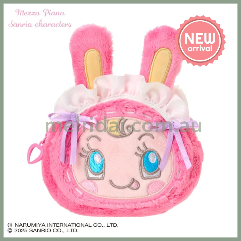 Sanrio × Mezzo Piano | Hello Kitty Reversible Face-shaped Pouch 130×50×100mm (Pink)