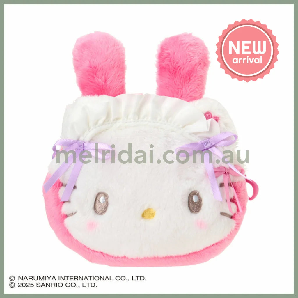 Sanrio × Mezzo Piano | Hello Kitty Reversible Face-shaped Pouch 130×50×100mm (Pink)