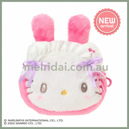 Sanrio × Mezzo Piano | Hello Kitty Reversible Face-shaped Pouch 130×50×100mm (Pink)