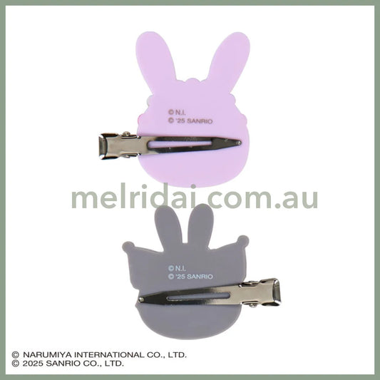 Sanrio × Mezzo Piano | Kuromi Hair Clip Set 45×10×50mm (Purple Rabbit)