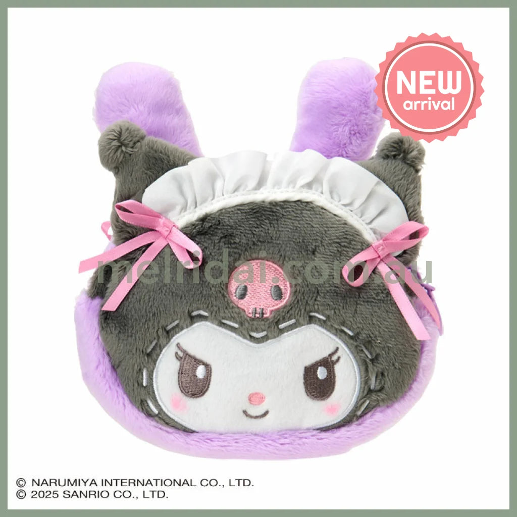 Sanrio × Mezzo Piano | Kuromi Reversible Face-shaped Pouch 130×50×100mm (Purple)