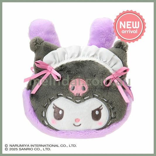 Sanrio × Mezzo Piano | Kuromi Reversible Face-shaped Pouch 130×50×100mm (Purple)